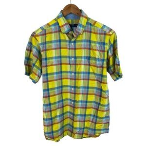 BF1240 Men’s Daniel CREMIEUX Classic Plaid Short Sleeve Button Down Shirt M